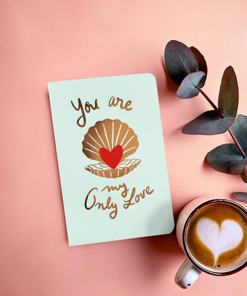 Image of CARTE YOU ARE MY ONLY LOVE vert d'eau