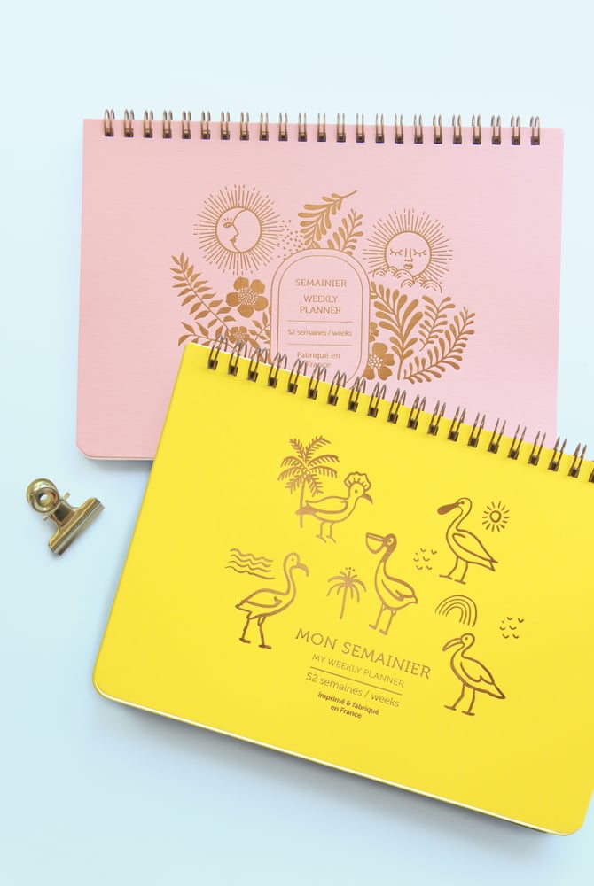 Image of PLANNER / SEMAINIER ZOZIOS jaune intense