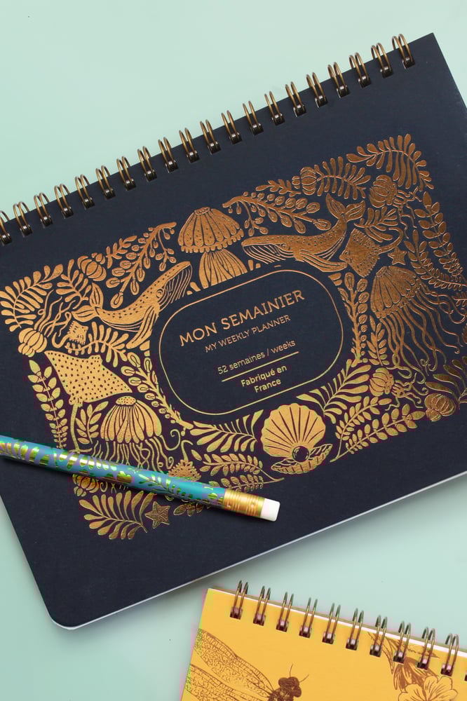 Image of PLANNER / SEMAINIER ABYSSES bleu marine