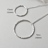 Image 3 of Sterling Silver open circle necklace - Nova