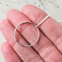 Image 4 of Sterling Silver open circle necklace - Nova