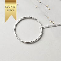 Image 1 of Sterling Silver open circle necklace - Nova