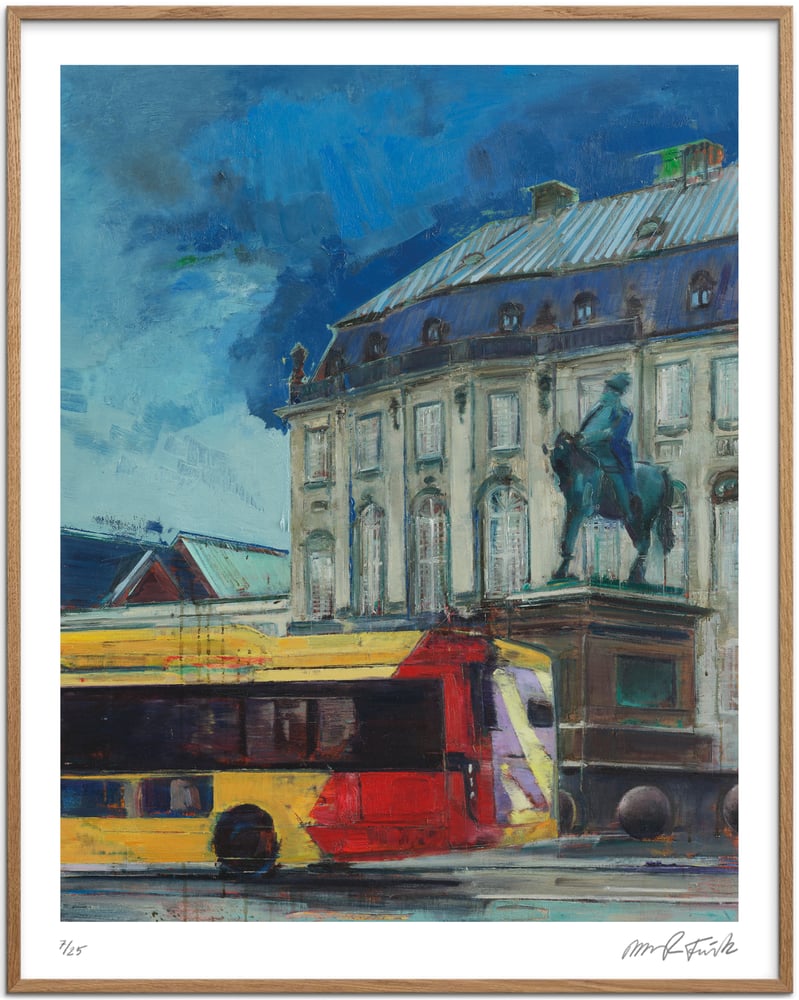 Image of Artprint / Giclée / Kunsttryk / "Kongen, bussen og borgen"
