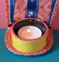 Image 4 of Cosmic guitarist tealight sconce 