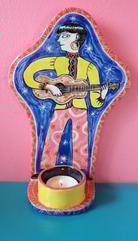 Image 5 of Cosmic guitarist tealight sconce 