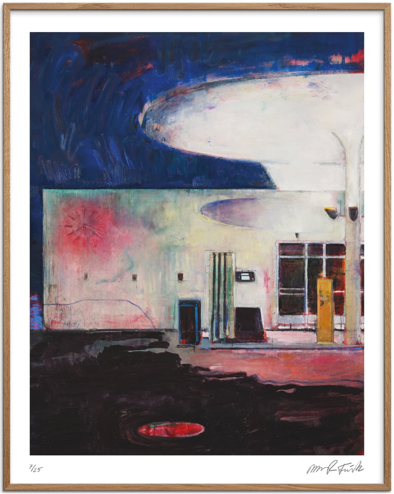 Image of Artprint / Giclée / Kunsttryk / "Benzinstationen"