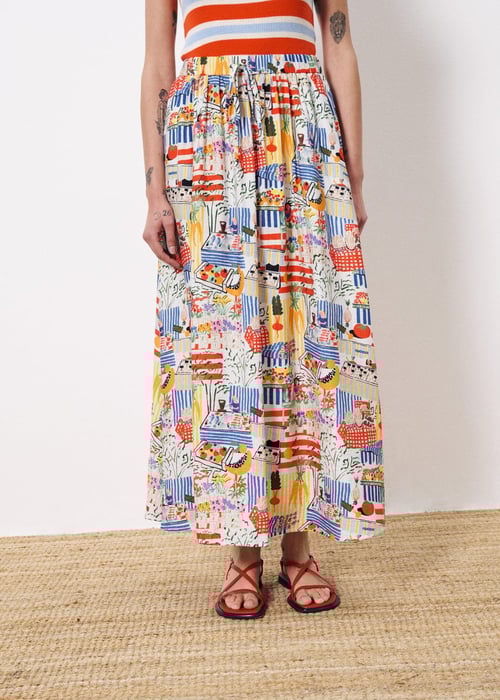 Image of 2-Falda Liliane  estampada