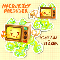 Image 1 of PRE-ORDER Microkitty keychain + Sticker