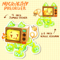 Image 2 of PRE-ORDER Microkitty keychain + Sticker