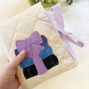 Image of Book sleeve- purple book stack