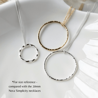 Image 3 of Silver 'Twist' open circle necklace