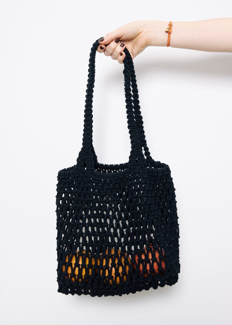 Image of 5-Bolso Makrame negro