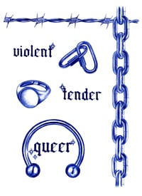 Image 1 of Violent Tender Queer, A4 Print 