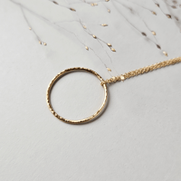 Image 2 of 14k Gold filled open circle necklace - Nova