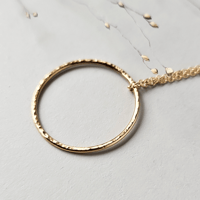 Image 3 of 14k Gold filled open circle necklace - Nova