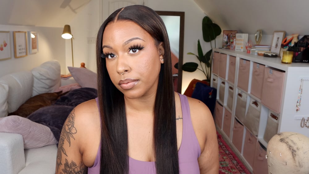 Image of OMGHERHAIR RELAXED YAKI WIG WITH HIGHLIGHTS