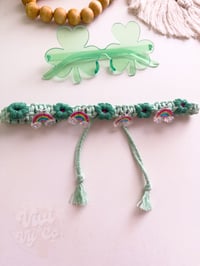 Image 1 of RTS Lucky Boho Babe Stevie Headband- Mint-Green-Hot Pink