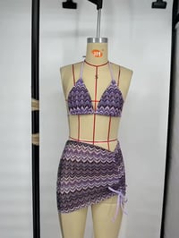 Image 4 of Midnight Waves Mesh Bikini Set