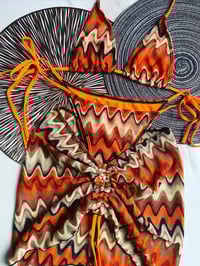 Image 3 of Midnight Waves Mesh Bikini Set