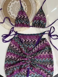 Image 2 of Midnight Waves Mesh Bikini Set