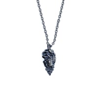 Image 1 of READY TO SHIP: Skull + Snake necklace in sterling silver (mutual aid fundraiser/limited edition)