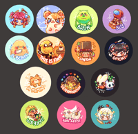 ★ SILLY BUTTON PINS ★