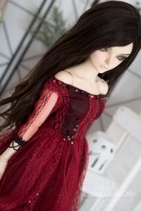 Image 3 of LIMITED - Red and black lace gown for MNF/PetiteMarionette girls