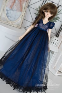 Image 2 of LIMITED - Black and blue soft tulle gown for MNF/PetiteMarionette girls