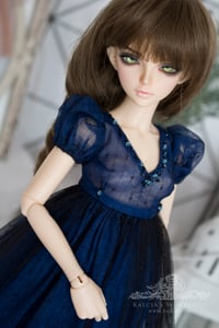 Image 4 of LIMITED - Black and blue soft tulle gown for MNF/PetiteMarionette girls