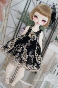 Image 1 of LIMITED - black lace dress set for Dodollsdream Teacup girls