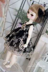 Image 2 of LIMITED - black lace dress set for Dodollsdream Teacup girls