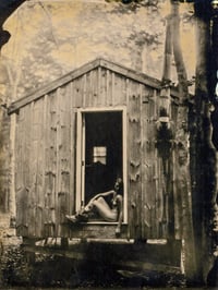 Sofia in the cabin door