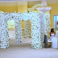  SQUARE Flower ARCH  - Artificial  white flowers roses and hydrangeas 