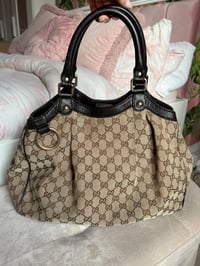 Image 1 of Gucci GG Canvas Sukey Black Bag