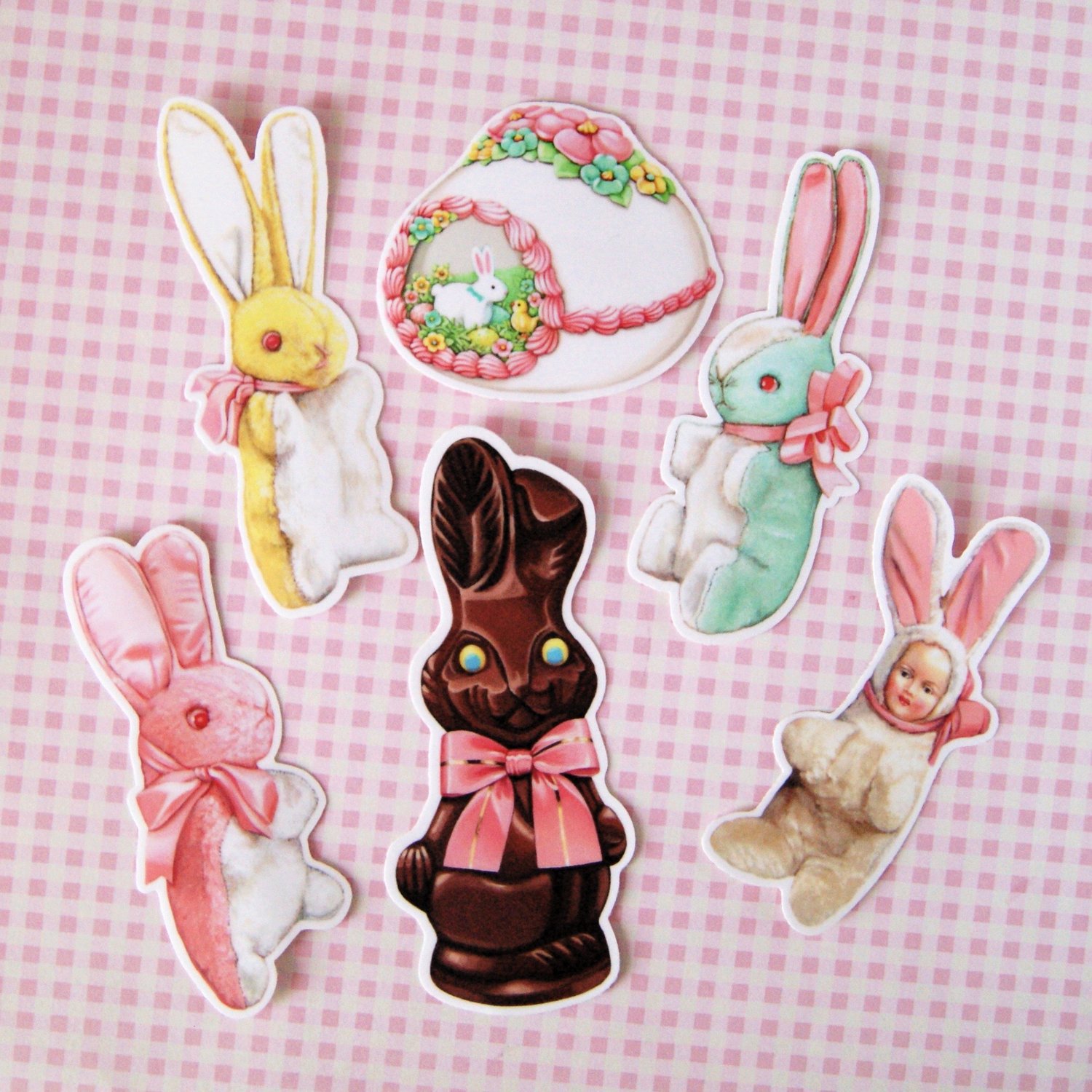 Image of Vintage “Bunny baby” doll  sticker