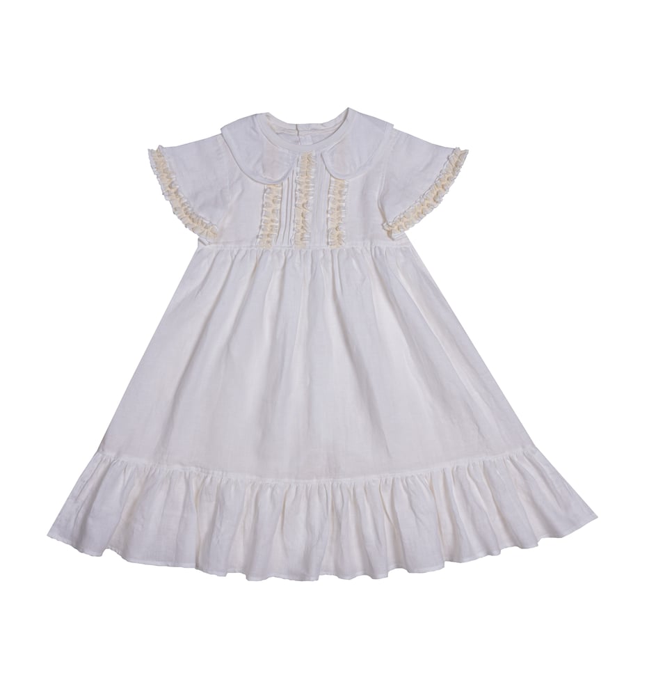 Image of linen DRESS EMILIA off white