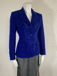 Image 1 of Blue Ear Of Wheat Cashmere Jacket