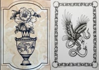 A4 PRINTS - Eagle v. Snake and Peony Vase