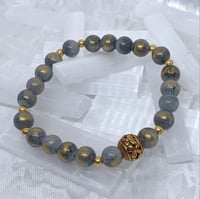 Image 1 of Silver Jade Bracelet