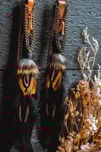 Image 4 of Auburn feather earrings