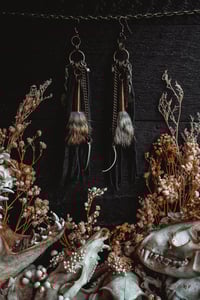 Image 1 of Rabbit fur earrings