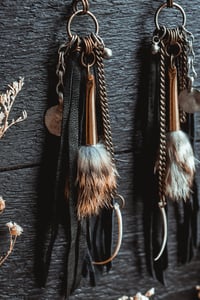 Image 4 of Rabbit fur earrings