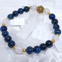 Image 2 of Blue Tiger's Eye & Rose Quartz Bracelet