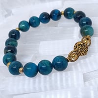 Image 2 of Light Blue Tiger's Eye Bracelet 