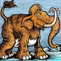 Image 1 of Woolly Mammoth Carved Panel