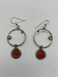 Sterling silver citrine and carnelia