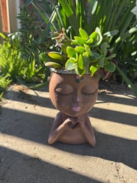 Image 3 of Ebony Face Planters with plant