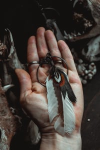 Image 6 of White feather earrings