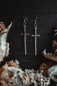 Image 3 of simple sword earrings