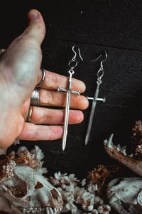 Image 4 of simple sword earrings